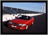 Cabrio, Czerwony, Saab 9-3